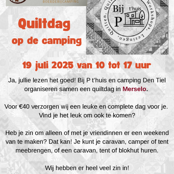 Quilten op Camping DenTiel